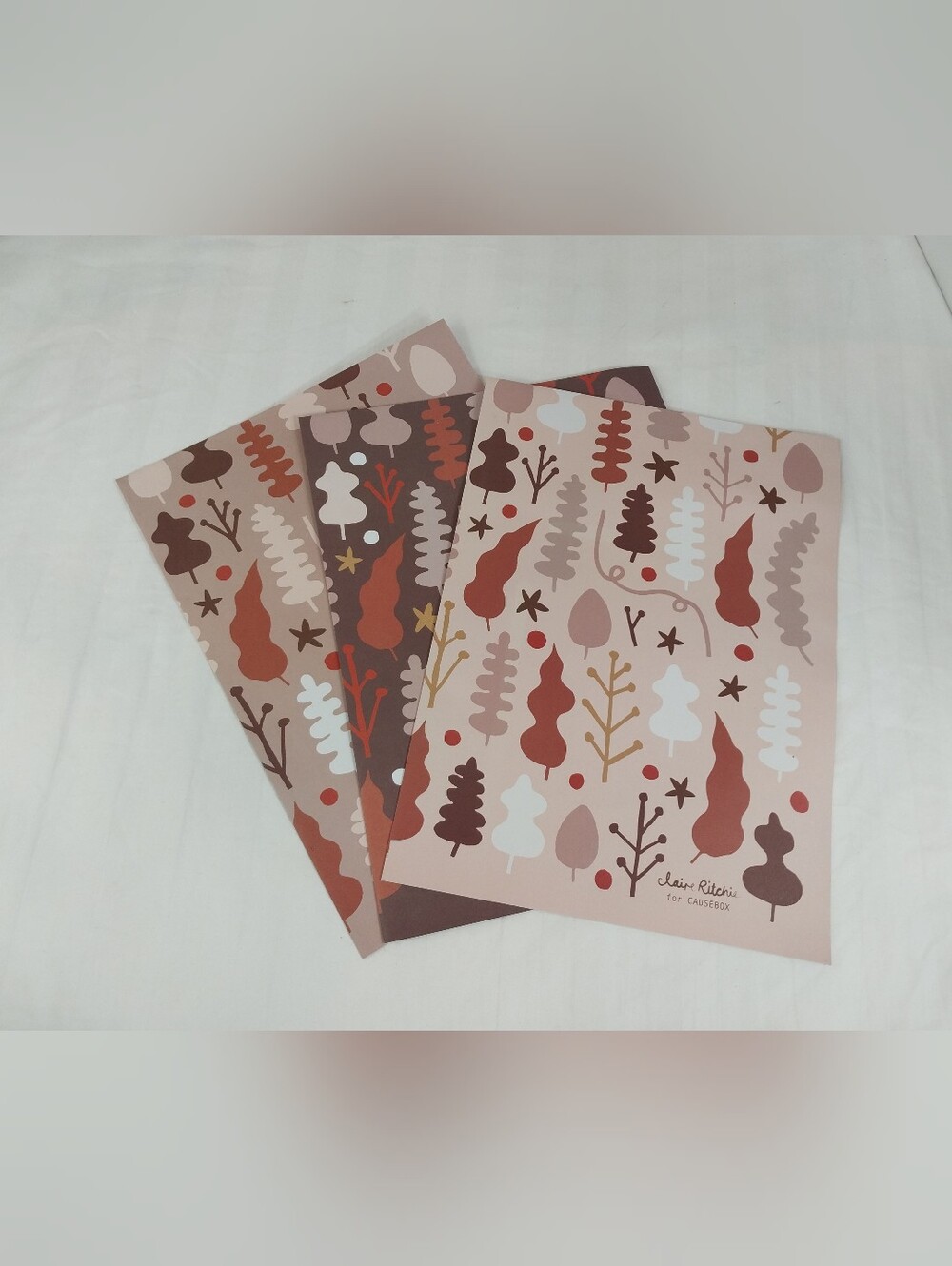 Claire Ritchie for CAUSEBOX 3 sheets of Wrapping Paper